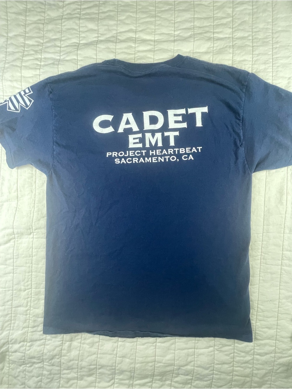 Cadet EMT Project Heartbeat Sacramento Navy Blue T-Shirt Large